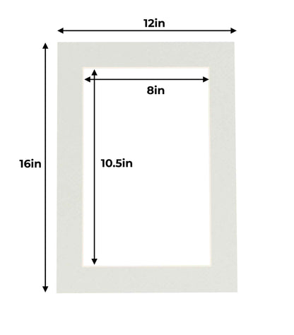 Pack of 25 Taupe Beige Precut Acid-Free Matboard Set with Clear Bags & Backings