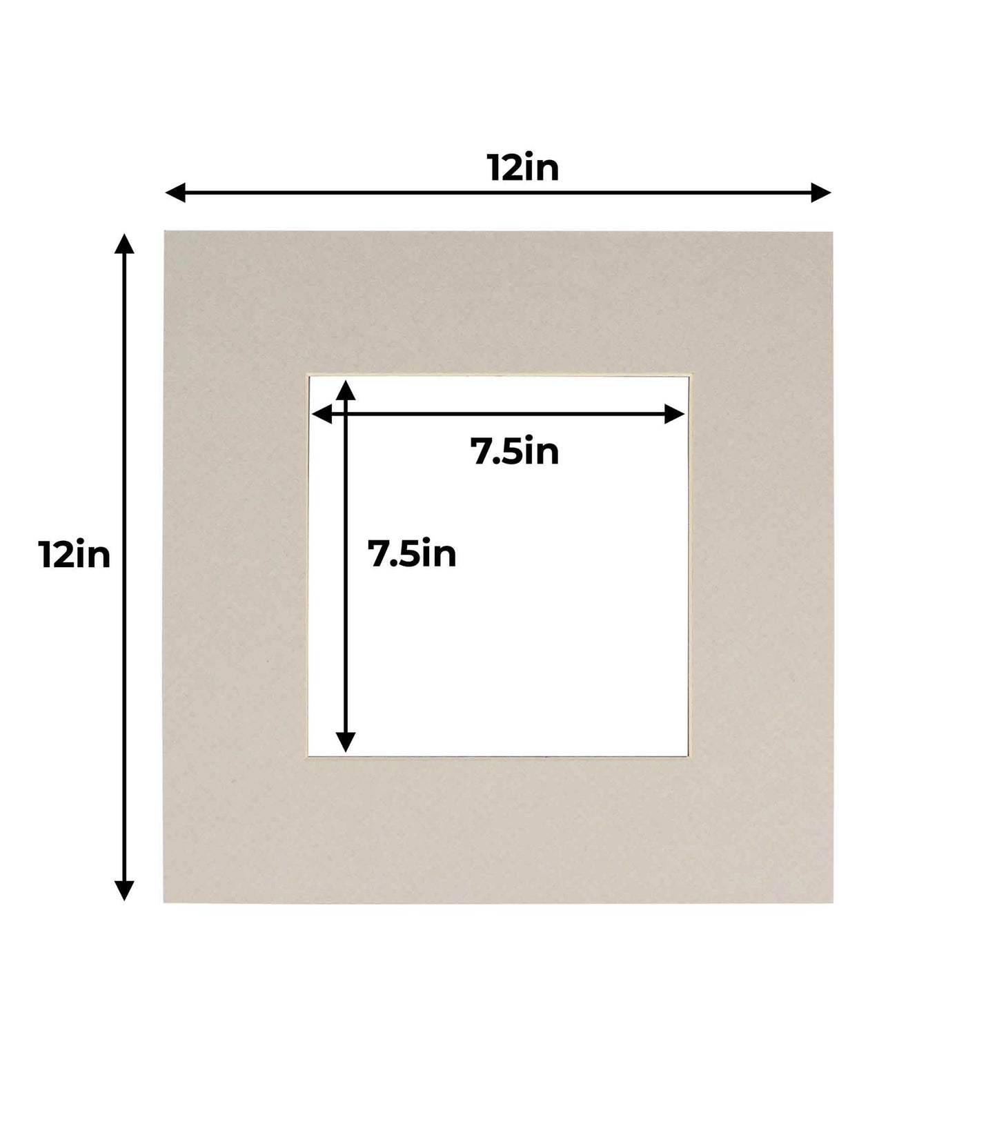 Pack of 10 Taupe Beige Precut Acid-Free Matboard Set with Clear Bags & Backings