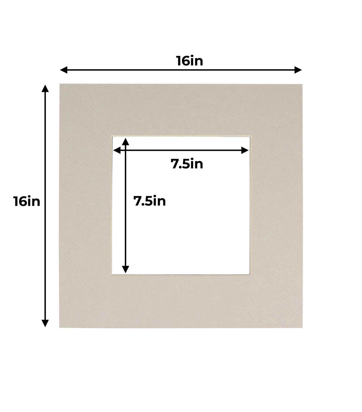 Pack of 25 Taupe Beige Precut Acid-Free Matboard Set with Clear Bags & Backings