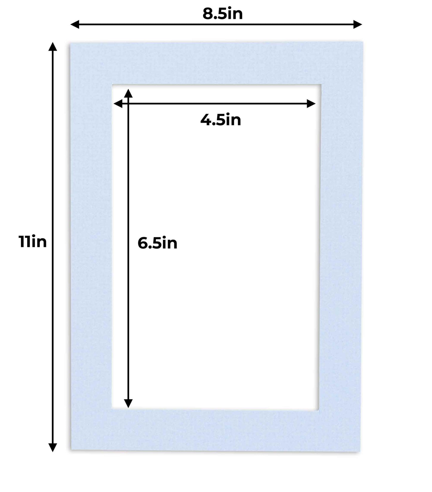 Pack of 10 Brittany Blue Precut Acid-Free Matboards