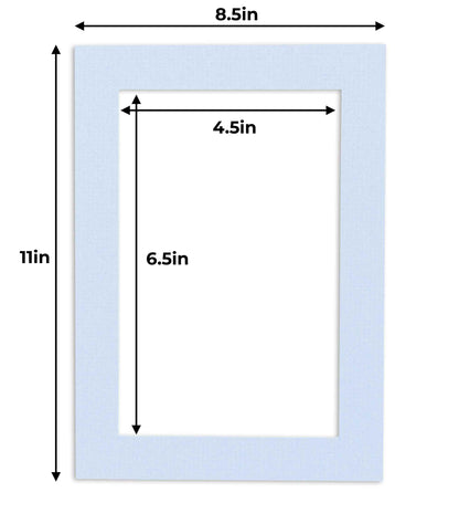 Pack of 10 Brittany Blue Precut Acid-Free Matboards