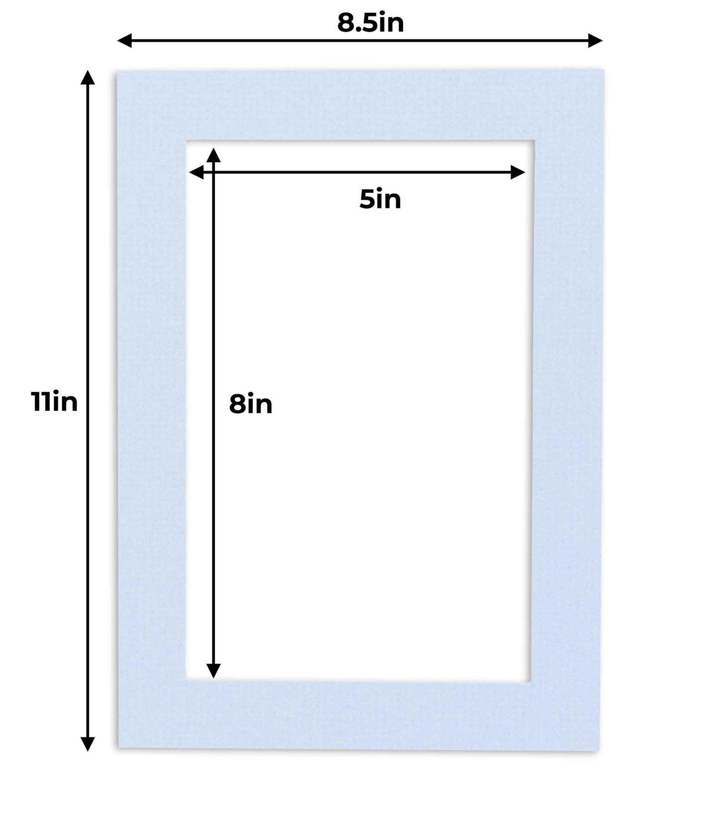 Pack of 10 Brittany Blue Precut Acid-Free Matboards