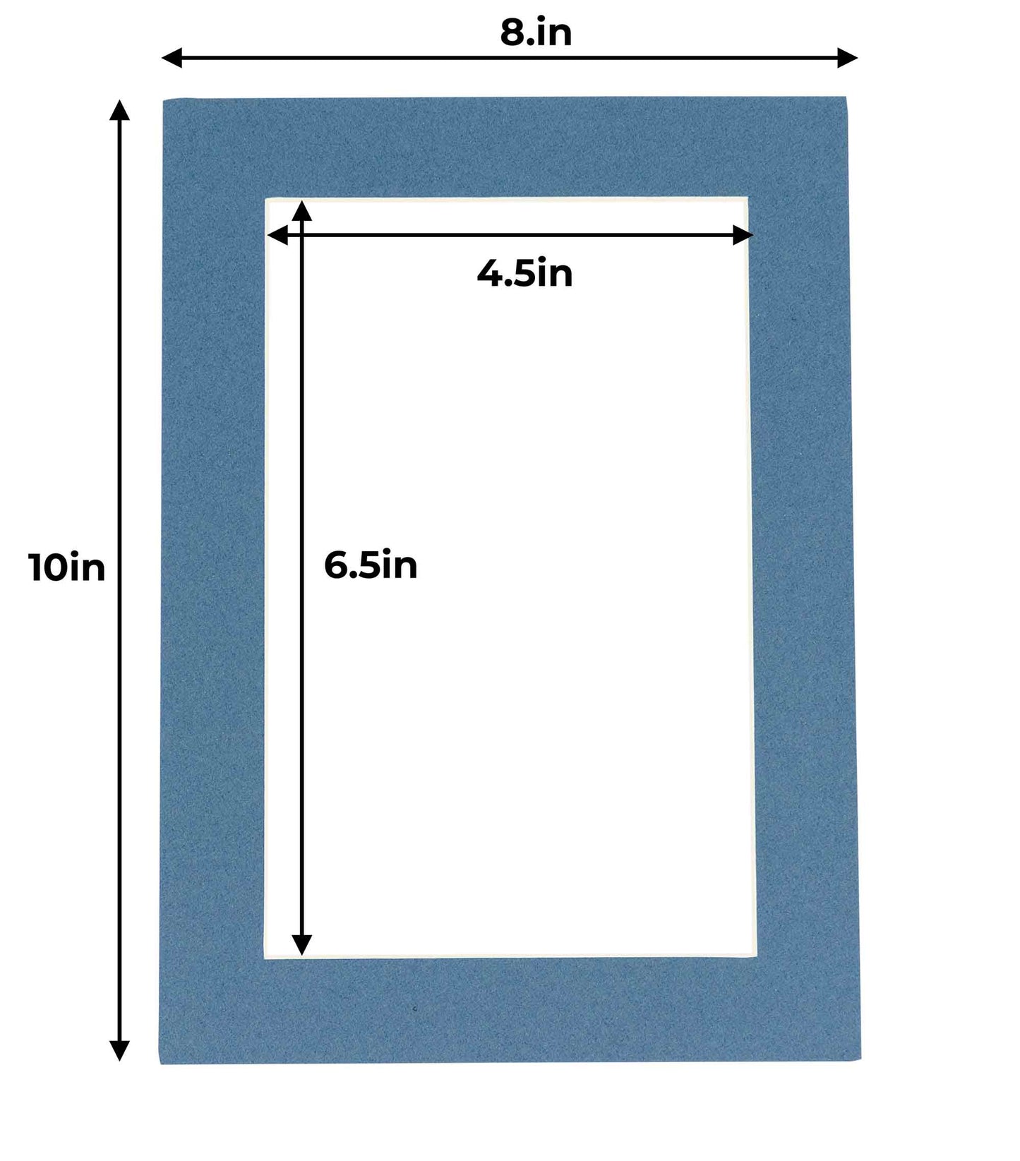Steel Blue Precut Acid-Free Matboard Set with Clear Bag & Backing