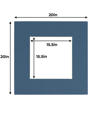 Steel Blue Precut Acid-Free Matboard