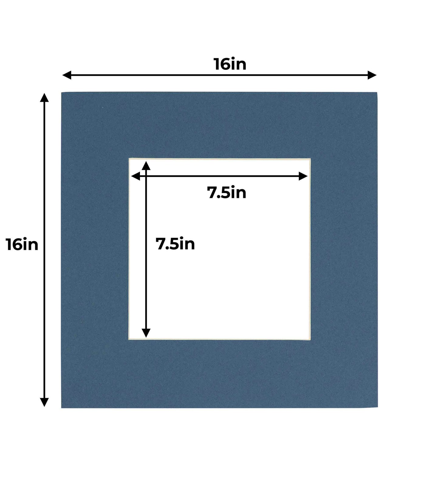 Pack of 25 Steel Blue Precut Acid-Free Matboards