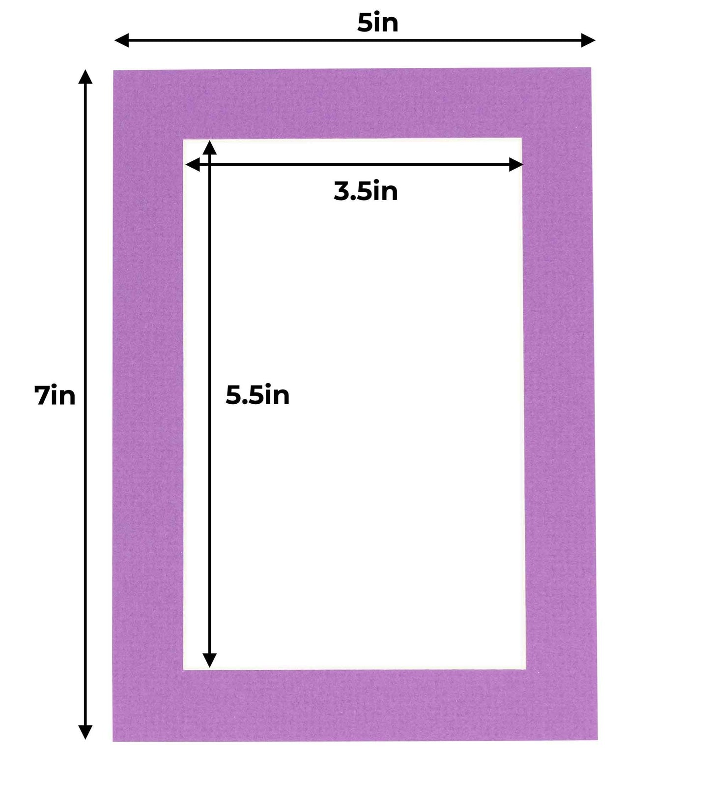 Dark Purple Precut Acid-Free Matboard Set with Clear Bag & Backing