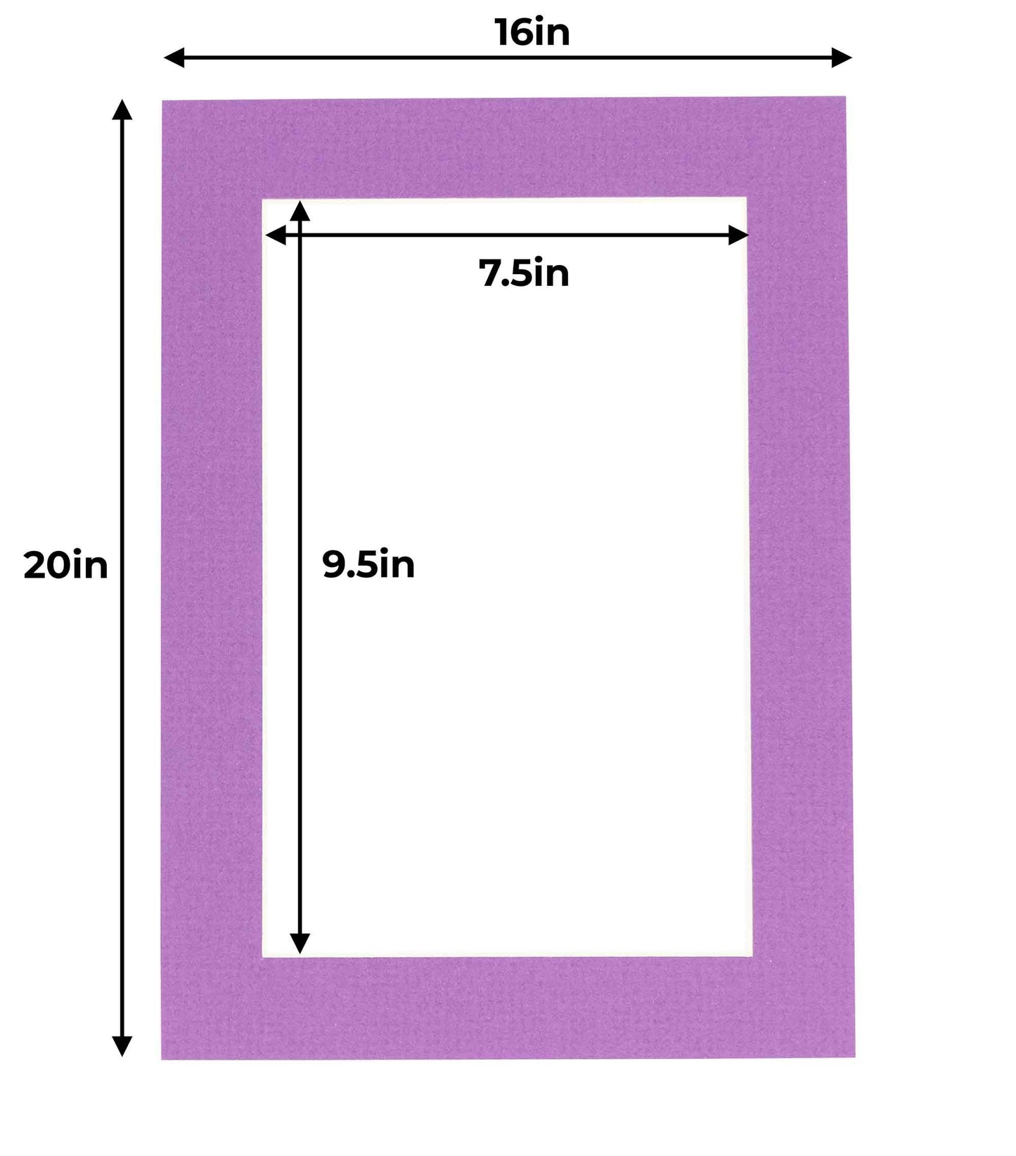 Pack of 10 Dark Purple Precut Acid-Free Matboards