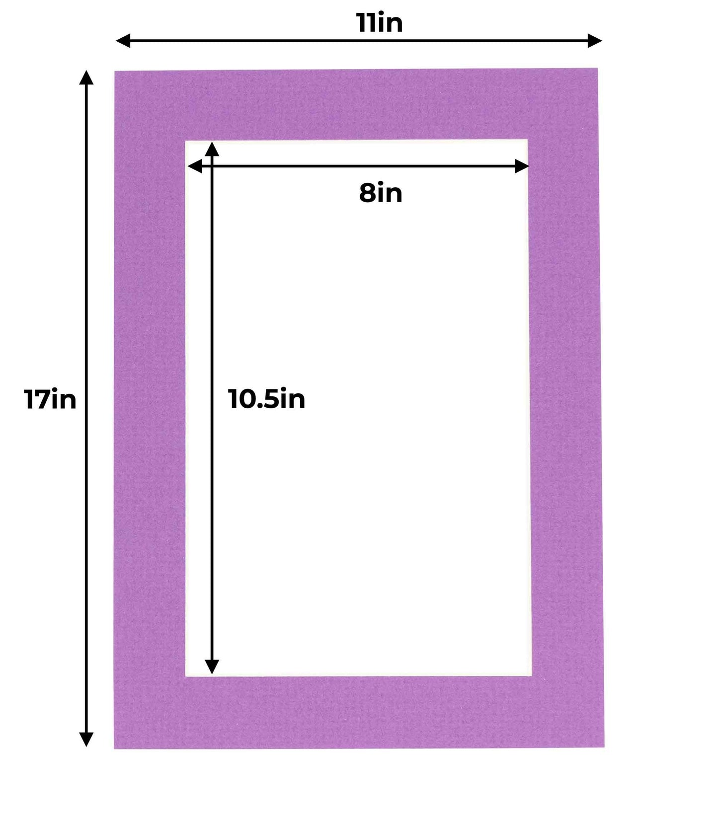 Pack of 10 Dark Purple Precut Acid-Free Matboards