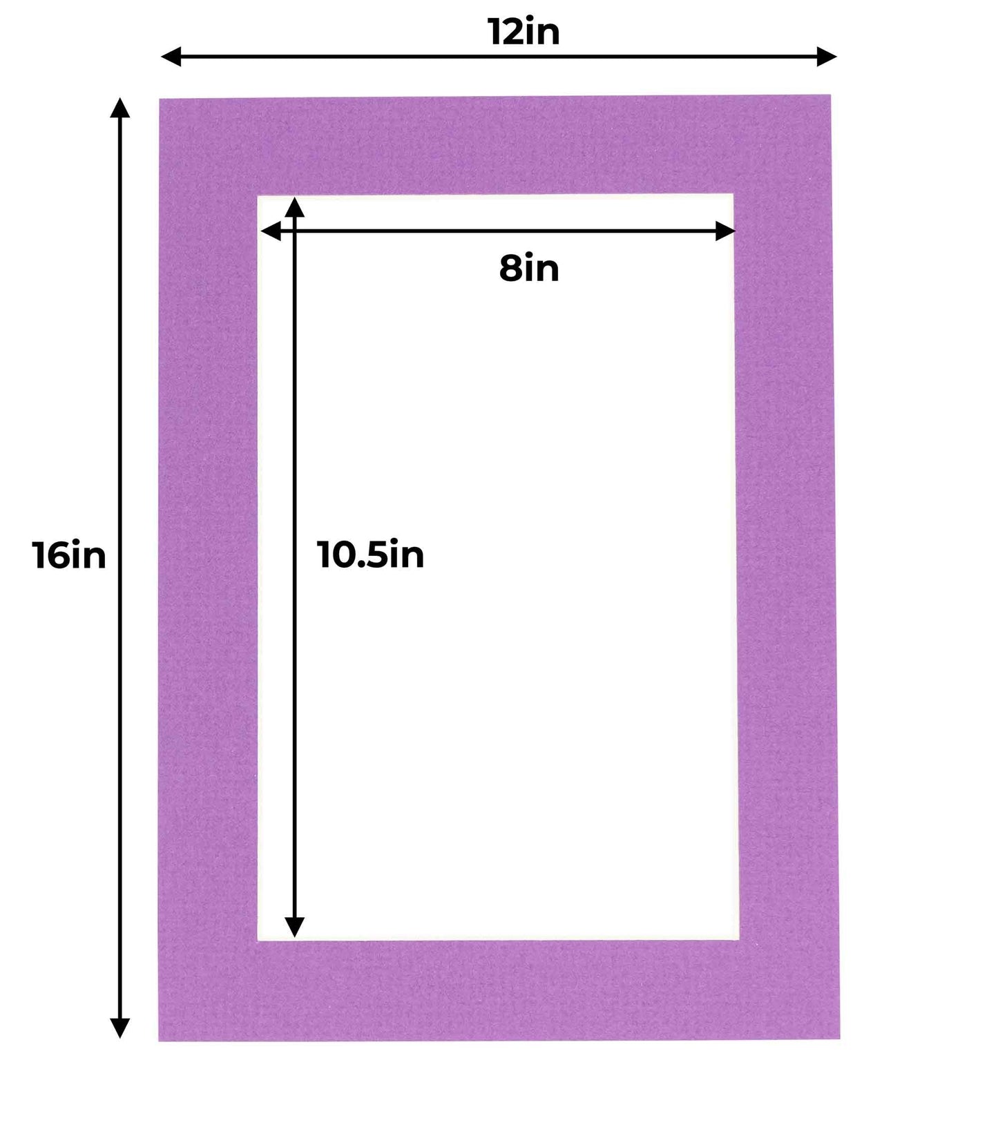 Pack of 10 Dark Purple Precut Acid-Free Matboard Set with Clear Bags & Backings