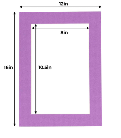Pack of 10 Dark Purple Precut Acid-Free Matboards