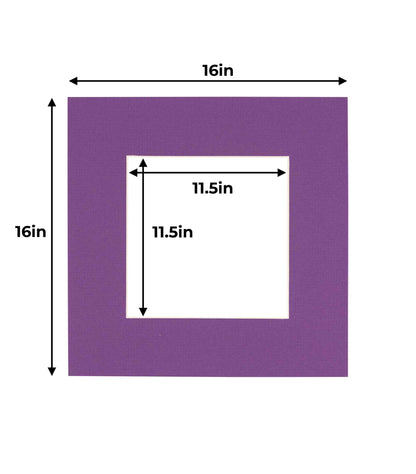Dark Purple Precut Acid-Free Matboard Set with Clear Bag & Backing