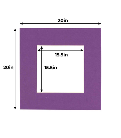 Dark Purple Precut Acid-Free Matboard Set with Clear Bag & Backing