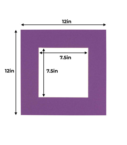 Pack of 10 Dark Purple Precut Acid-Free Matboards
