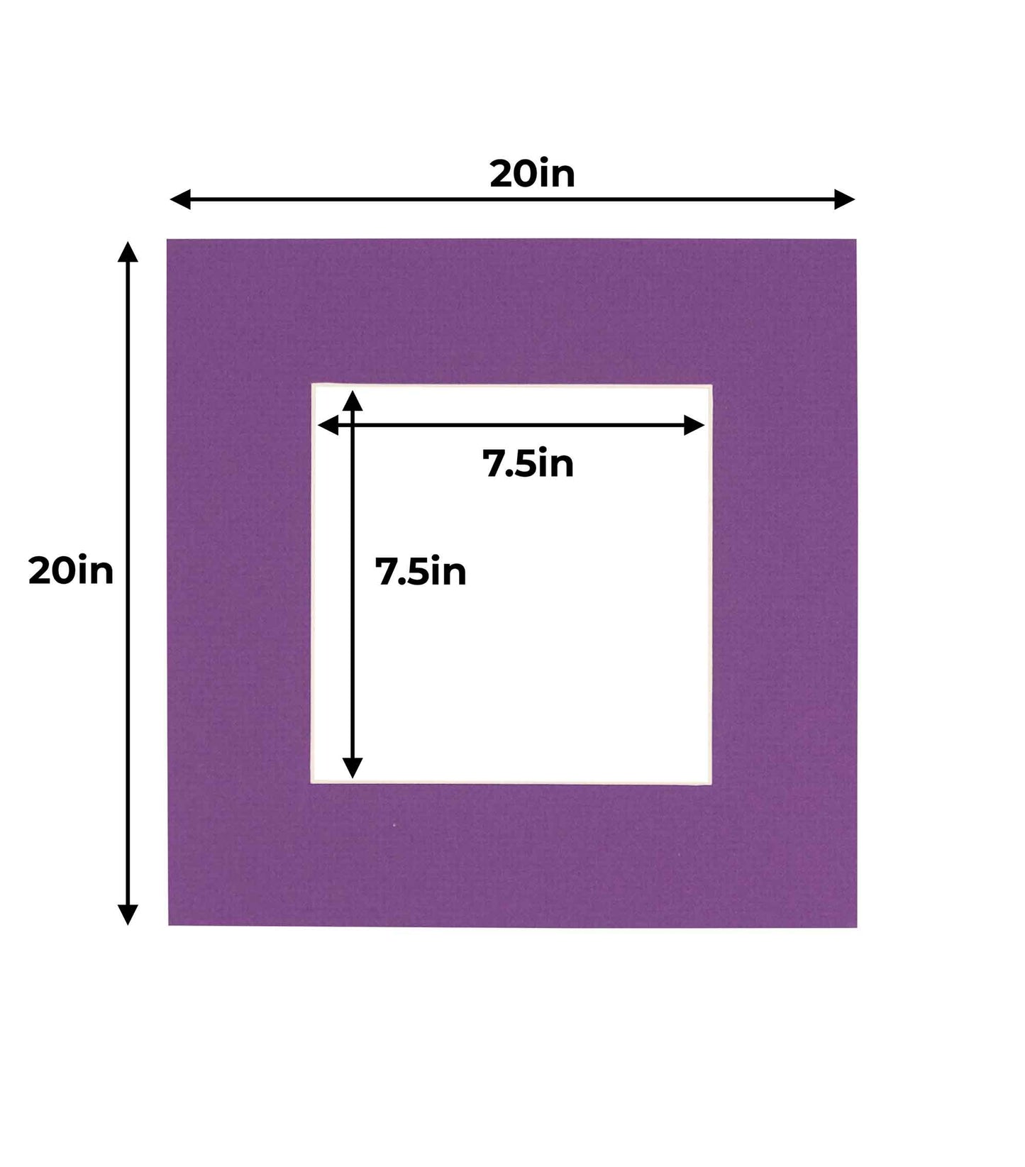 Pack of 10 Dark Purple Precut Acid-Free Matboards