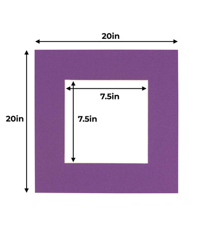 Pack of 10 Dark Purple Precut Acid-Free Matboards