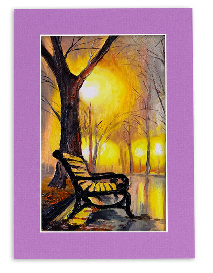 Pack of 10 Dark Purple Precut Acid-Free Matboards