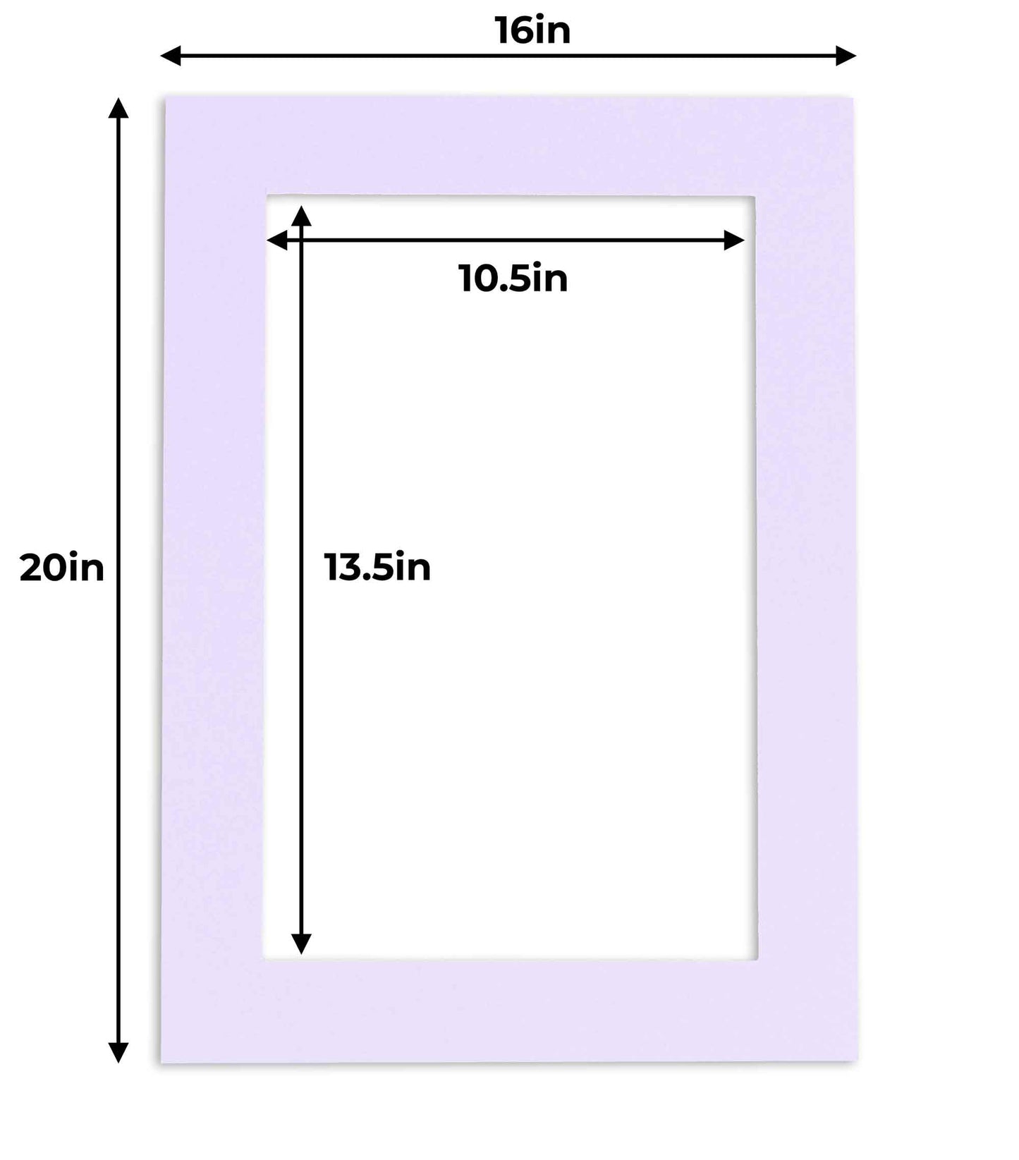Pack of 10 Light Purple Precut Acid-Free Matboards