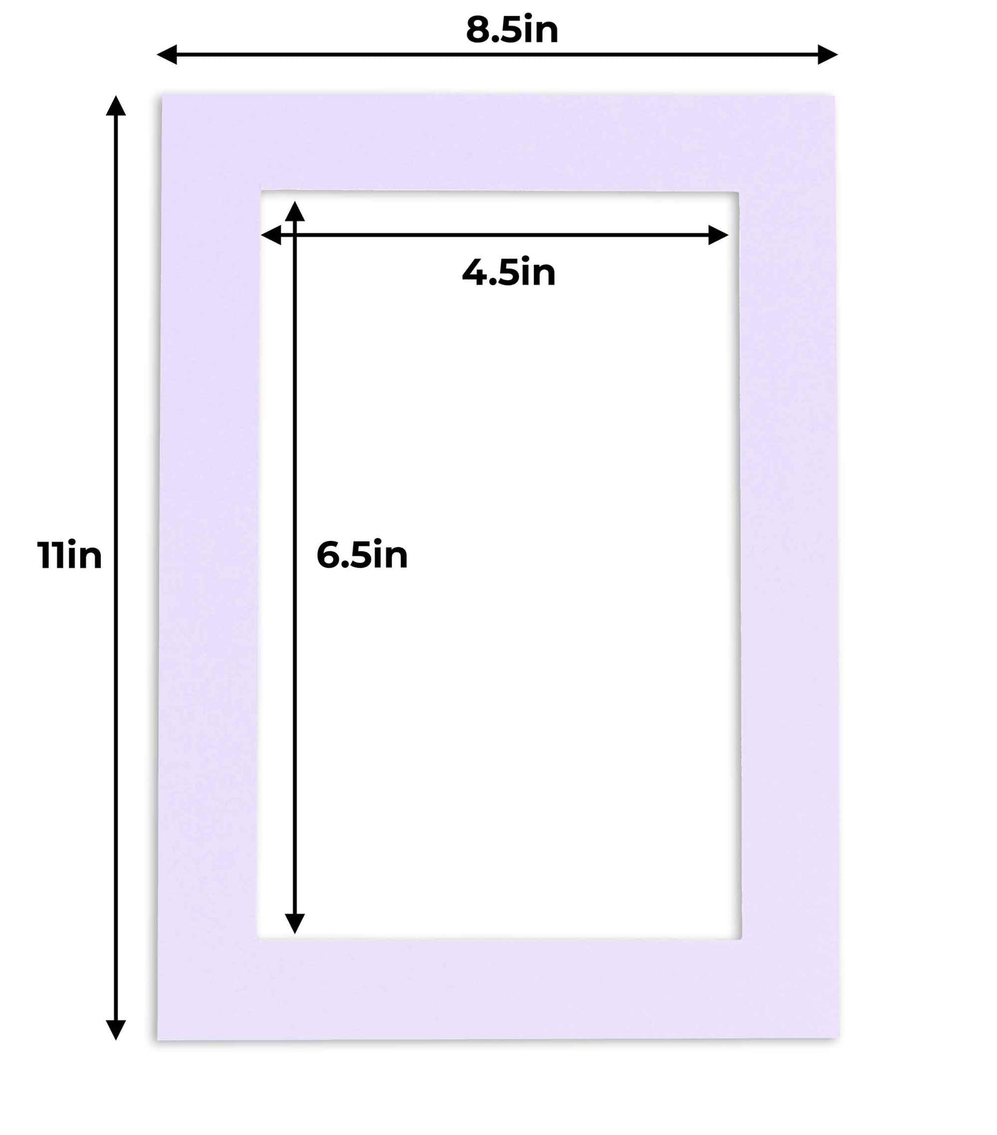 Pack of 25 Light Purple Precut Acid-Free Matboards