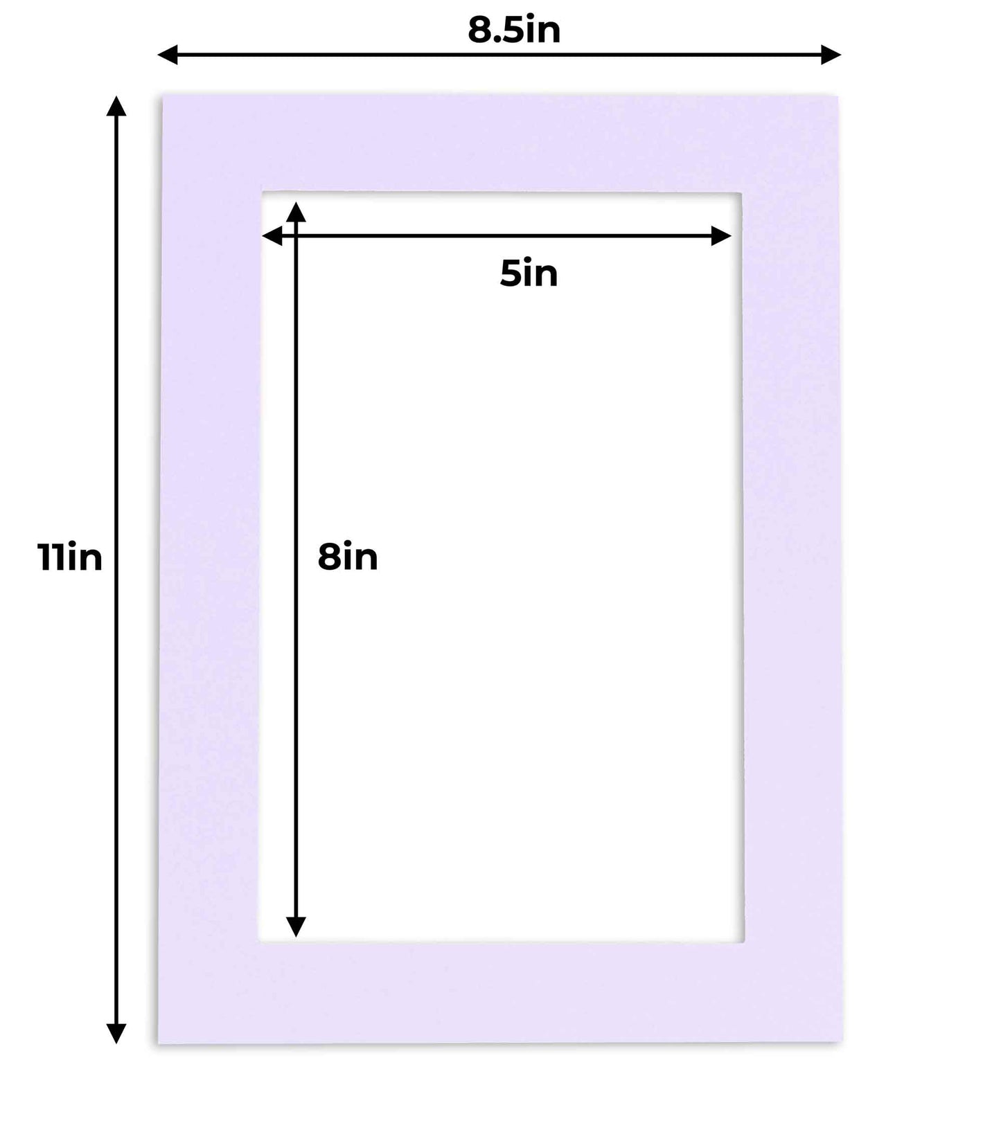 Pack of 25 Light Purple Precut Acid-Free Matboards