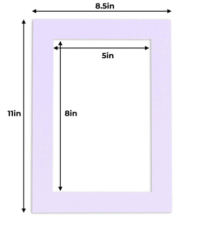 Pack of 25 Light Purple Precut Acid-Free Matboards
