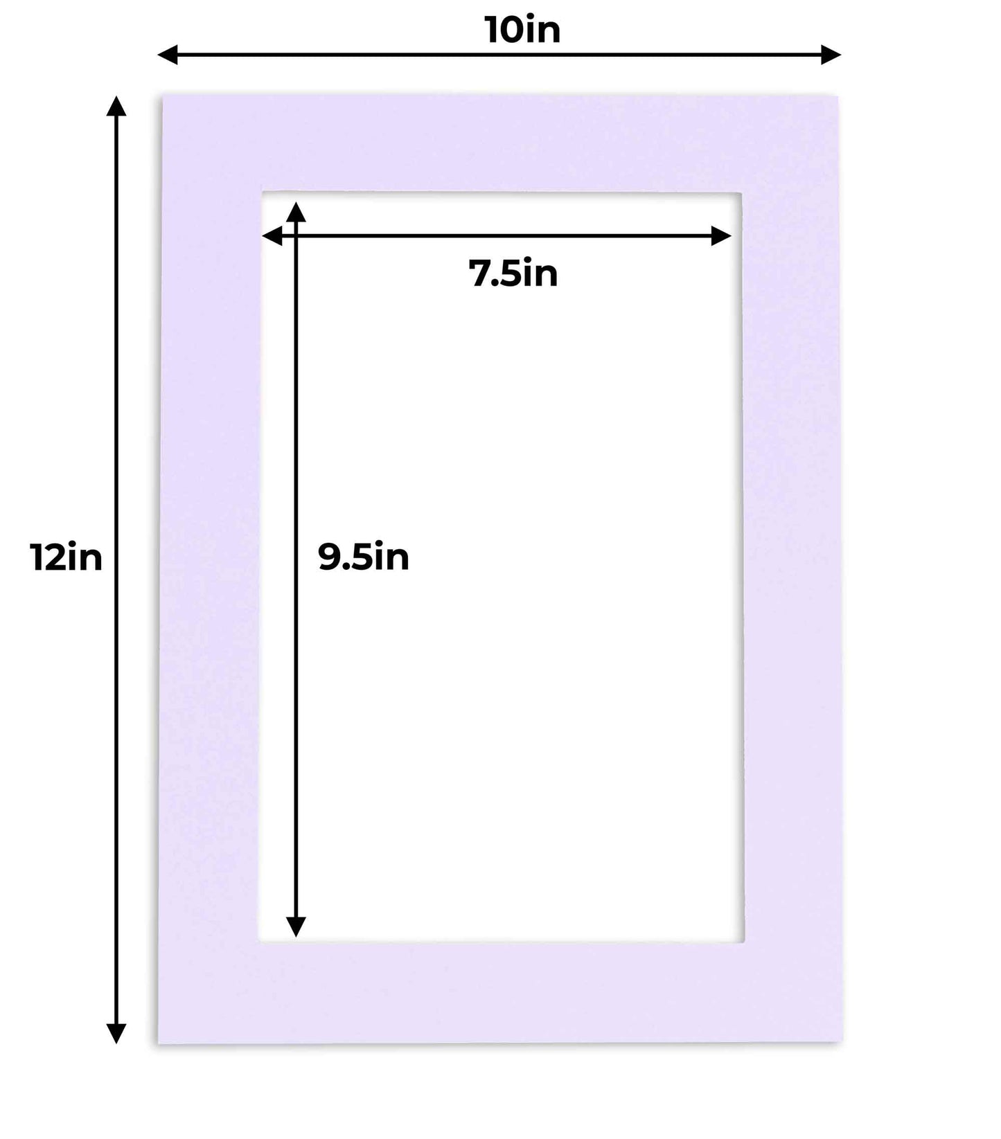 Pack of 10 Light Purple Precut Acid-Free Matboards