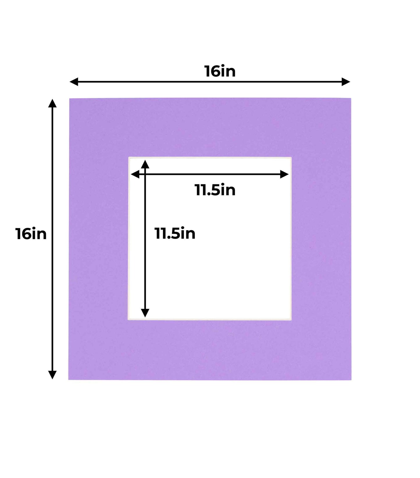Pack of 10 Light Purple Precut Acid-Free Matboards