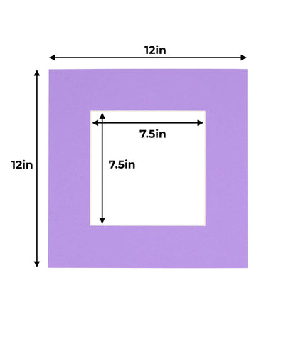 Pack of 25 Light Purple Precut Acid-Free Matboards