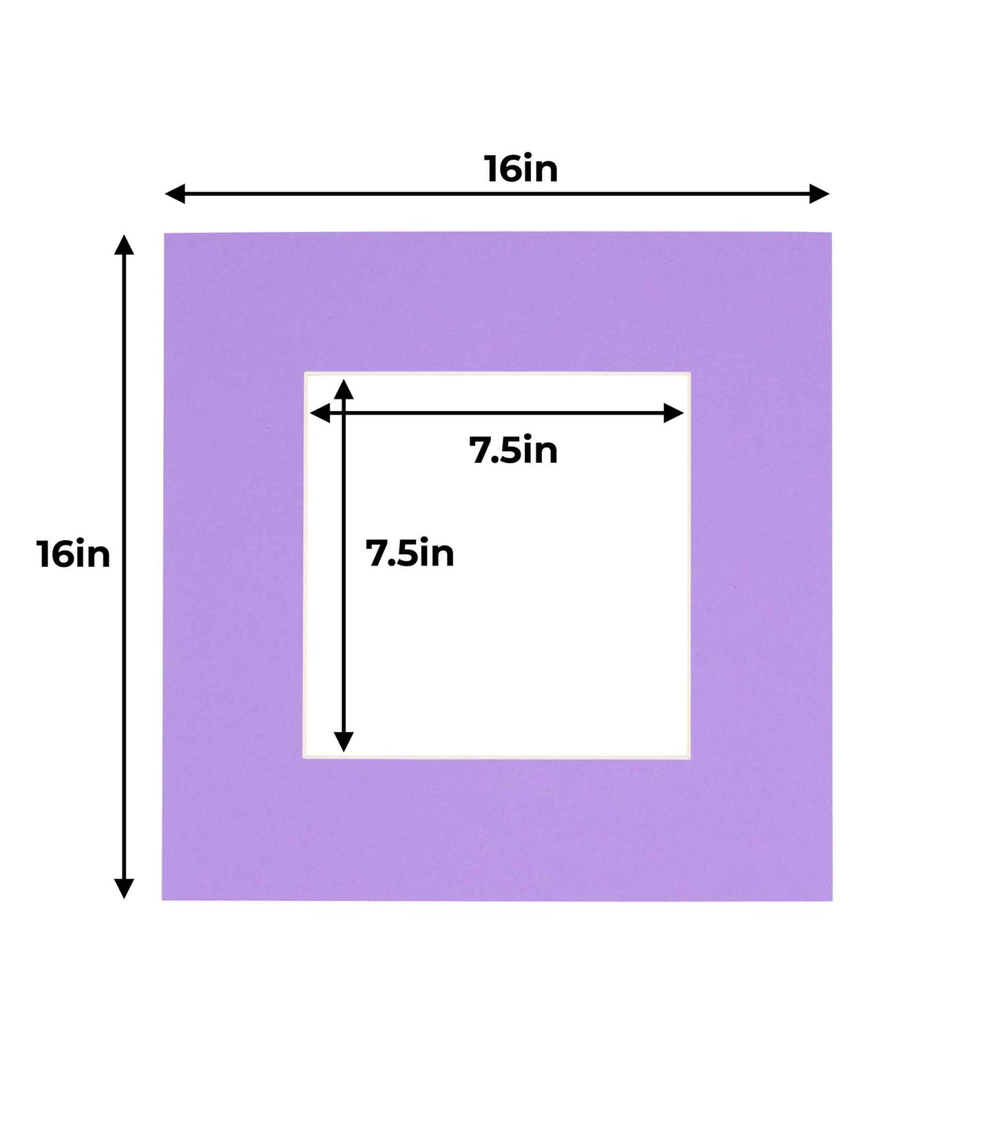 Pack of 10 Light Purple Precut Acid-Free Matboard Set with Clear Bags & Backings