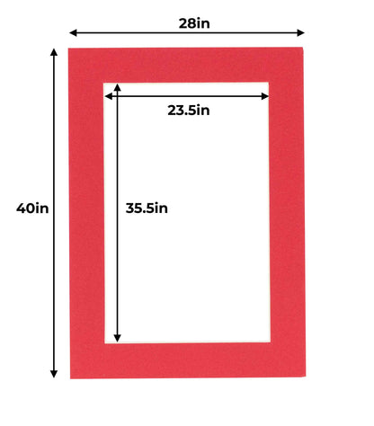 Pack of 10 Cardinal Red Precut Acid-Free Matboards