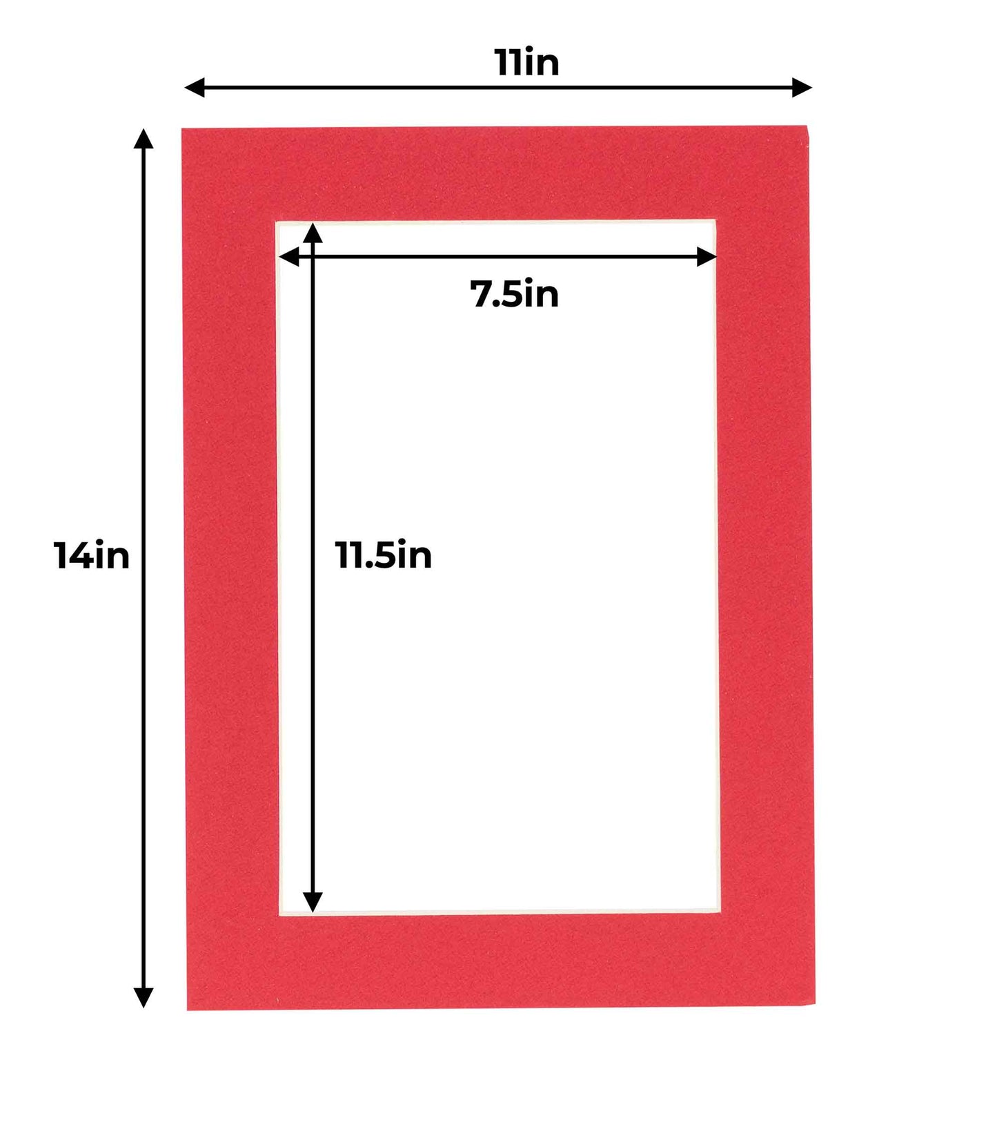 Pack of 10 Cardinal Red Precut Acid-Free Matboards