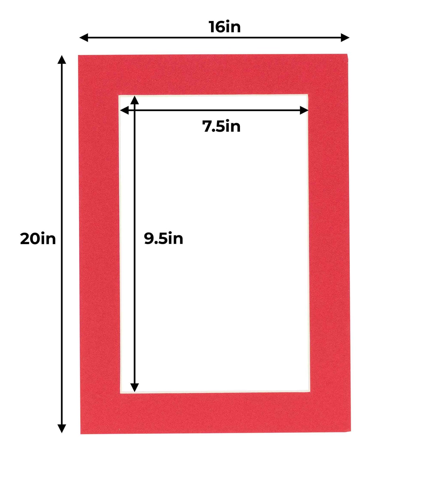 Pack of 10 Cardinal Red Precut Acid-Free Matboards
