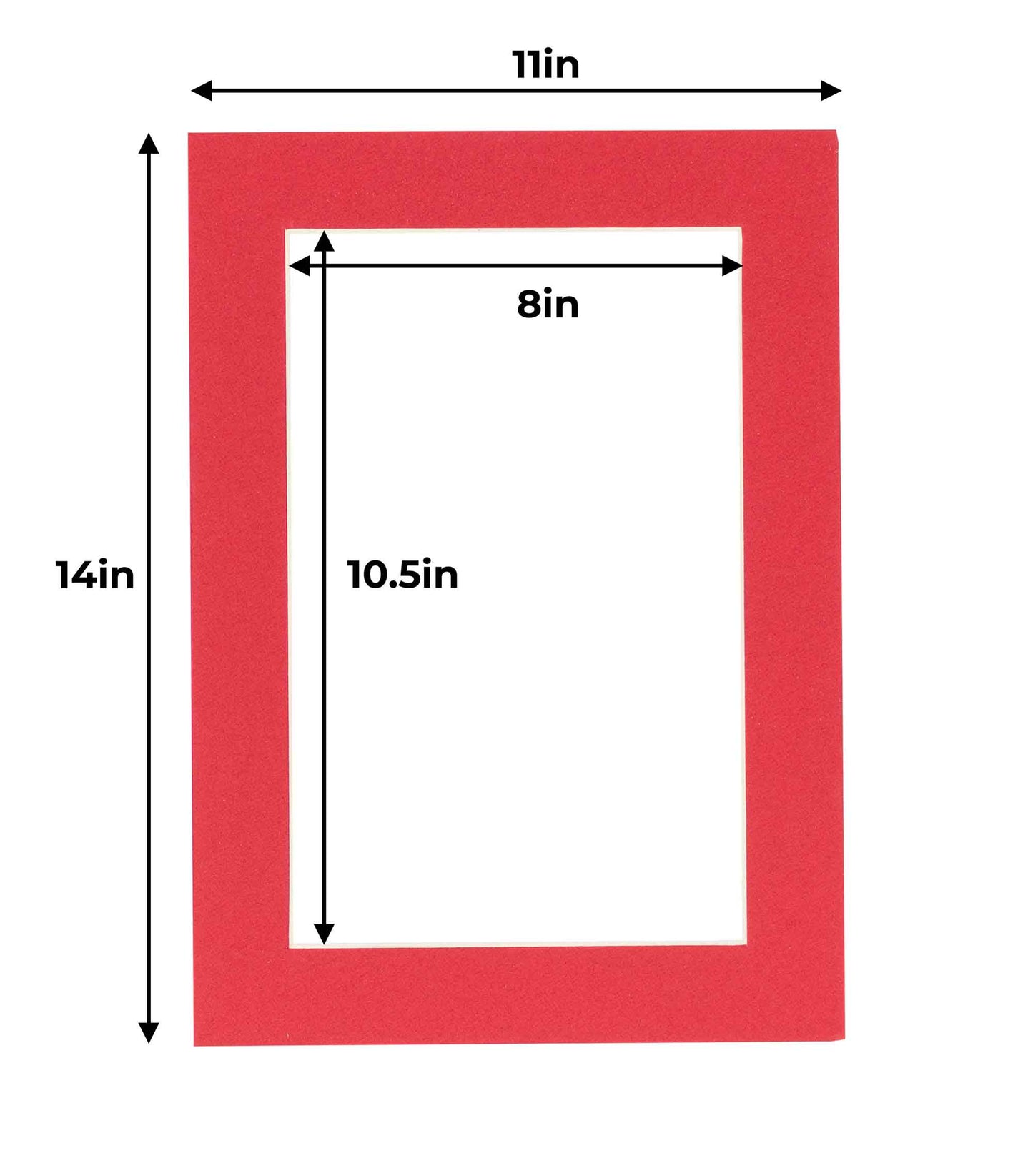Pack of 10 Cardinal Red Precut Acid-Free Matboards