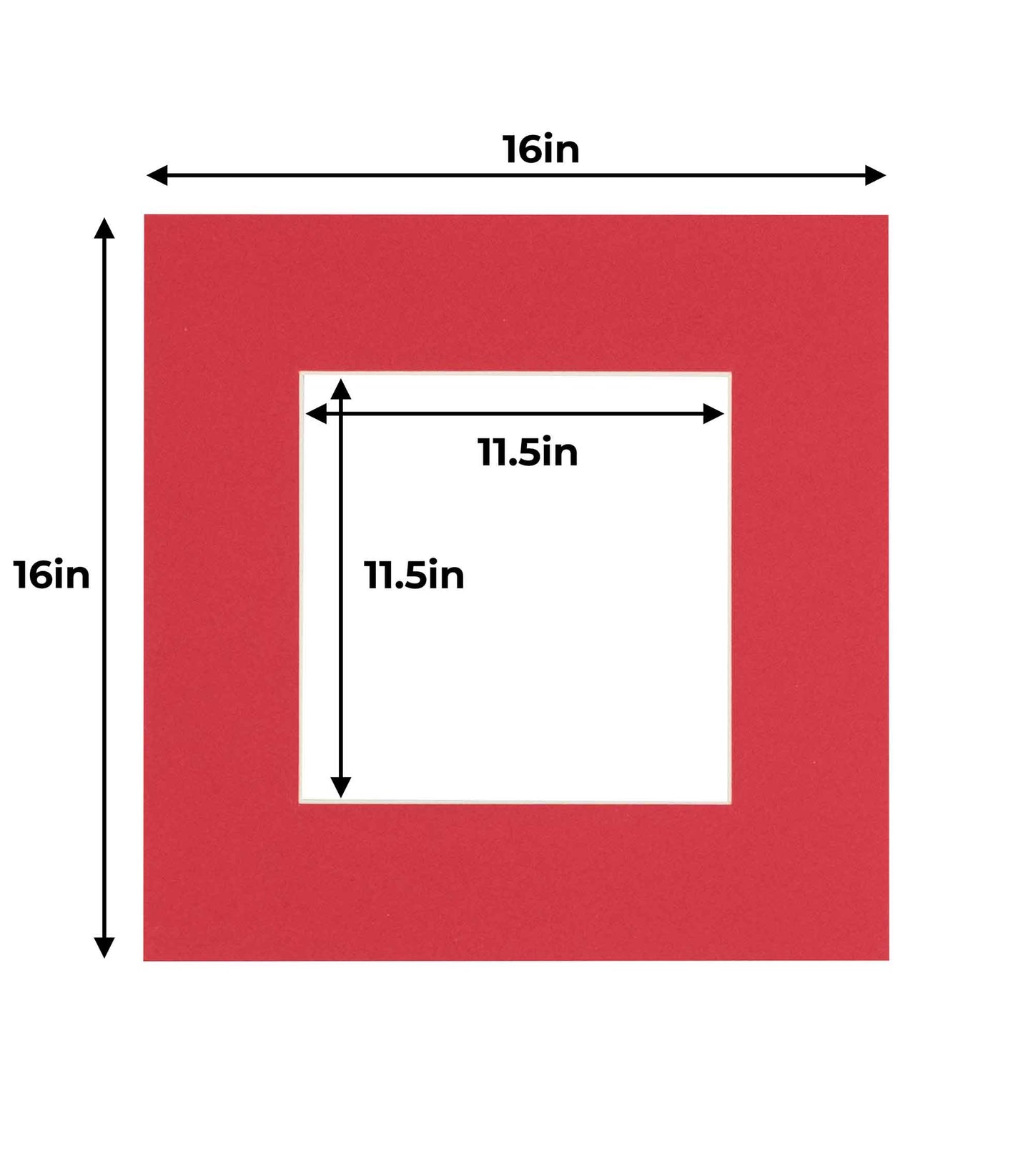 Pack of 10 Cardinal Red Precut Acid-Free Matboards