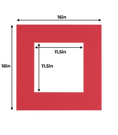 Pack of 10 Cardinal Red Precut Acid-Free Matboards