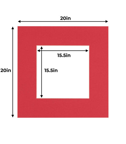 Pack of 10 Cardinal Red Precut Acid-Free Matboards