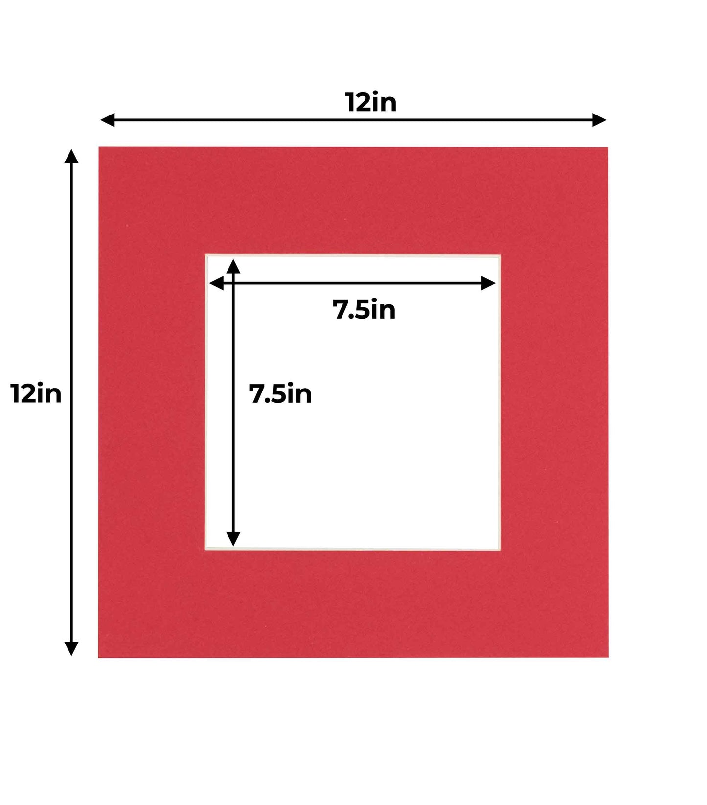 Cardinal Red Precut Acid-Free Matboard Set with Clear Bag & Backing