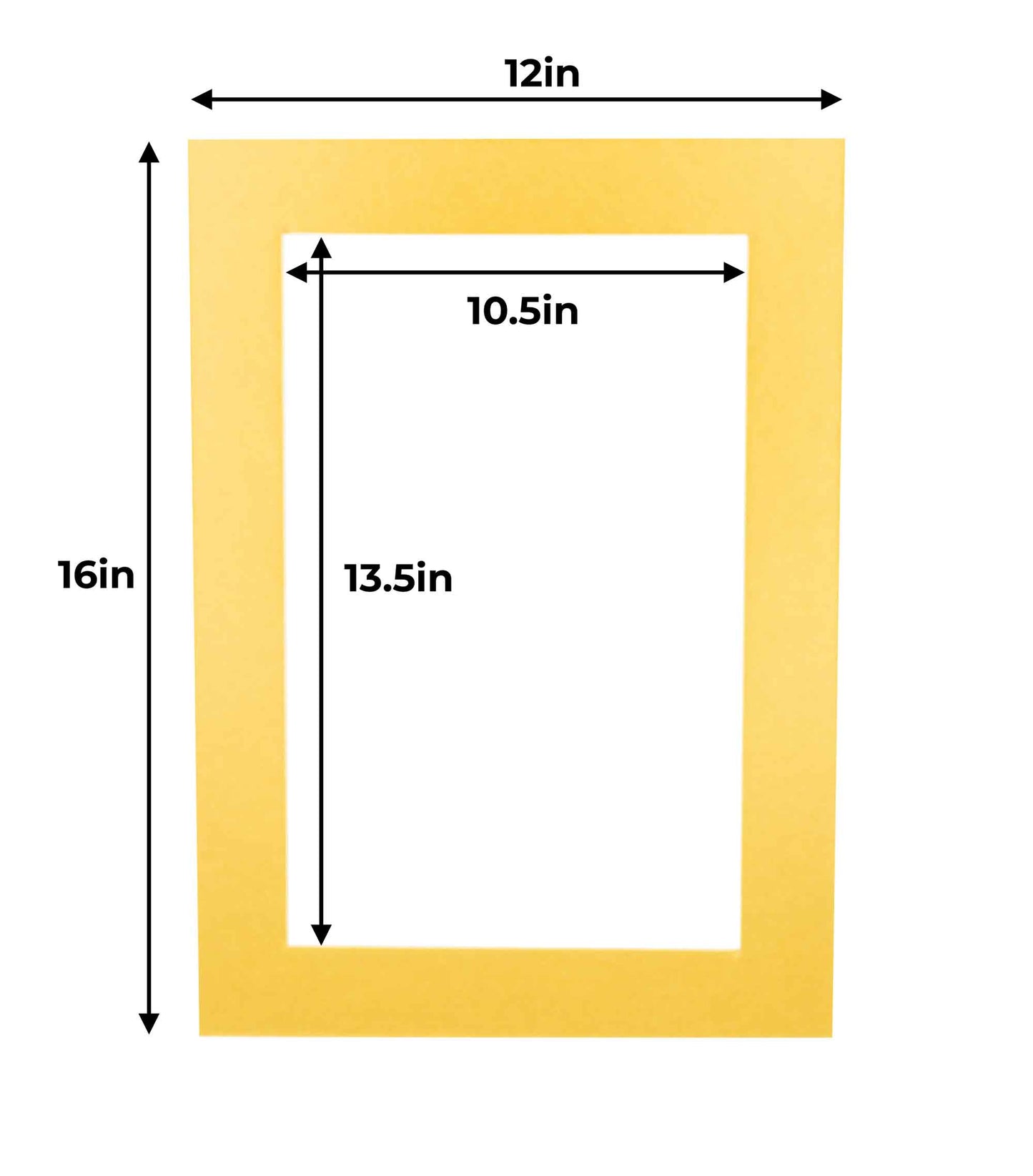 Pack of 25 Metallic Gold Precut Acid-Free Matboards