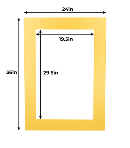 Pack of 10 Metallic Gold Precut Acid-Free Matboards