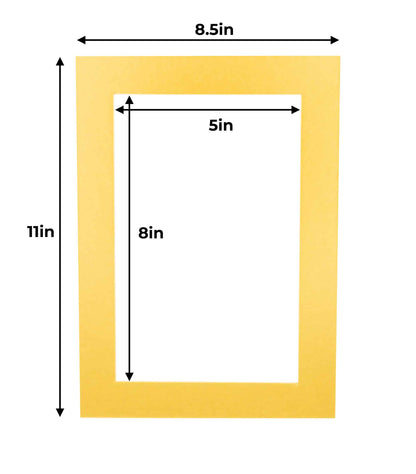 Metallic Gold Precut Acid-Free Matboard