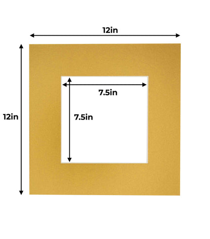 Pack of 10 Metallic Gold Precut Acid-Free Matboards