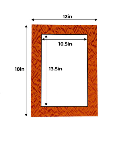 Pack of 25 Basketball Texture Precut Acid-Free Matboard Set with Clear Bags & Backings