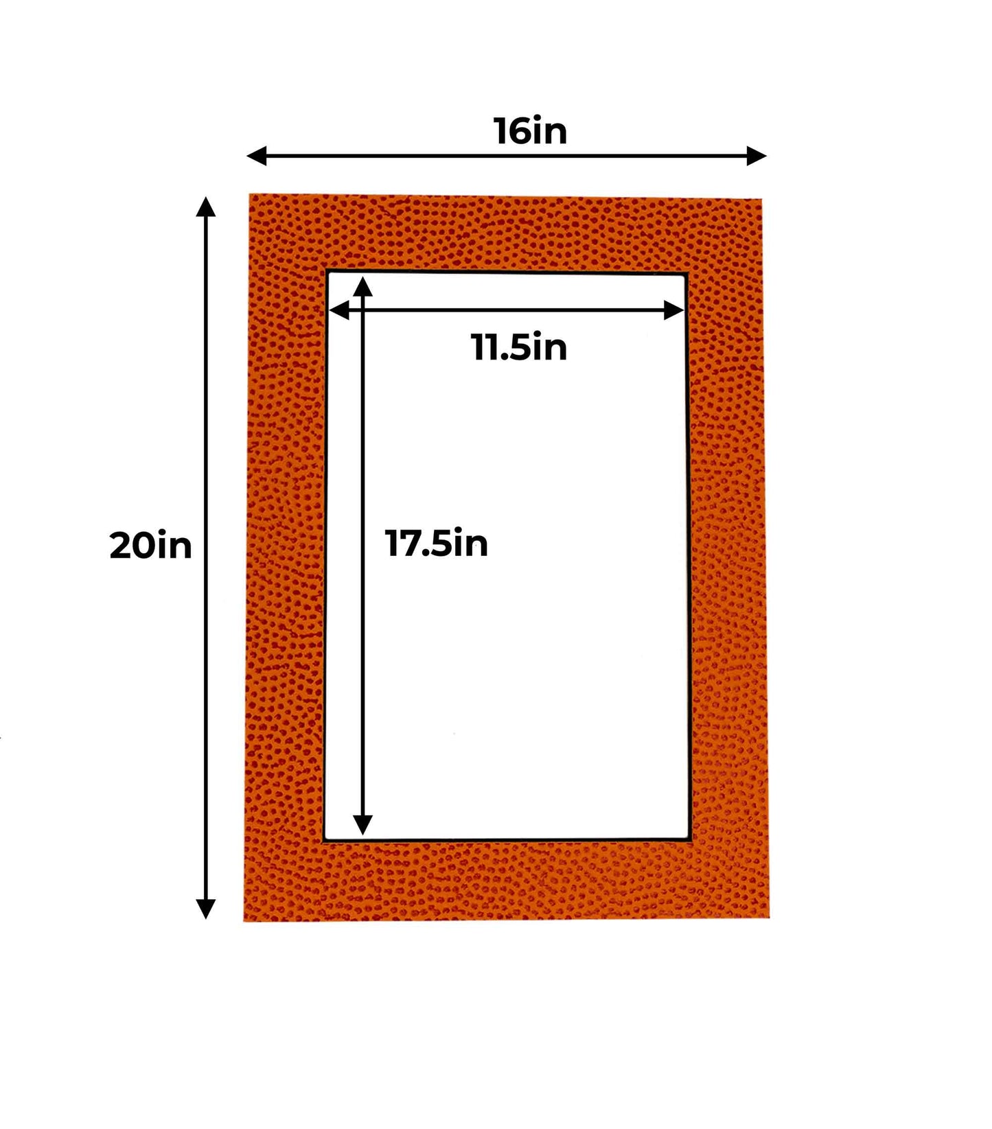 Pack of 10 Basketball Texture Precut Acid-Free Matboard Set with Clear Bags & Backings