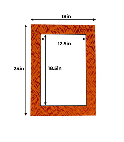 Pack of 10 Basketball Texture Precut Acid-Free Matboard Set with Clear Bags & Backings