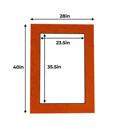 Pack of 25 Basketball Texture Precut Acid-Free Matboard Set with Clear Bags & Backings