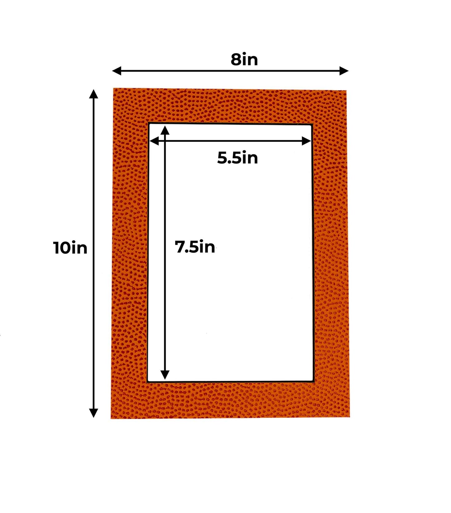 Basketball Texture Precut Acid-Free Matboard Set with Clear Bag & Backing