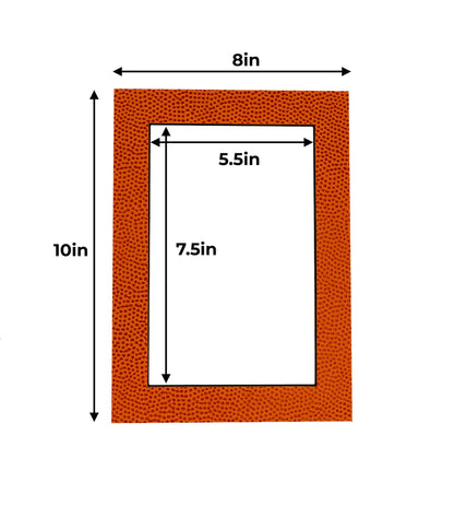 Basketball Texture Precut Acid-Free Matboard Set with Clear Bag & Backing