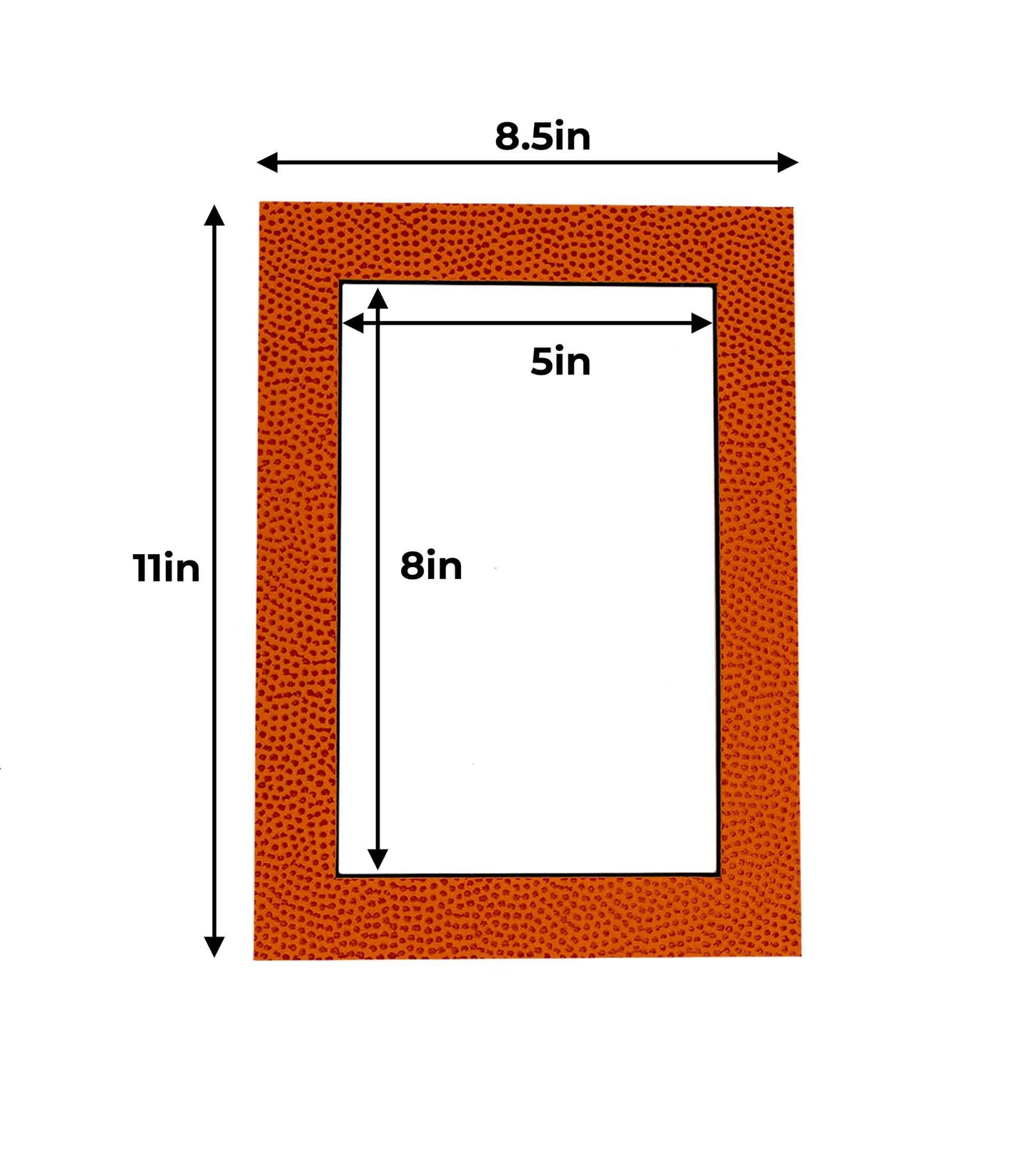 Pack of 10 Basketball Texture Precut Acid-Free Matboard Set with Clear Bags & Backings