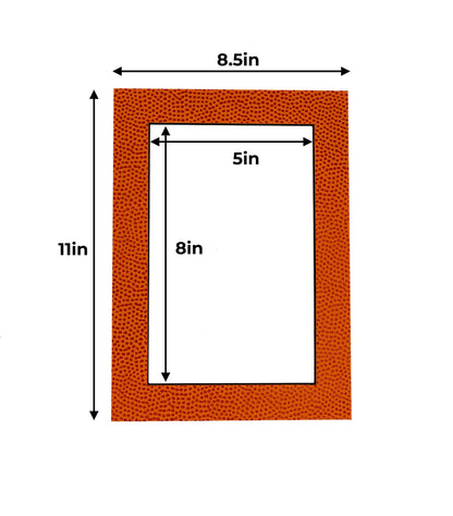 Pack of 10 Basketball Texture Precut Acid-Free Matboard Set with Clear Bags & Backings