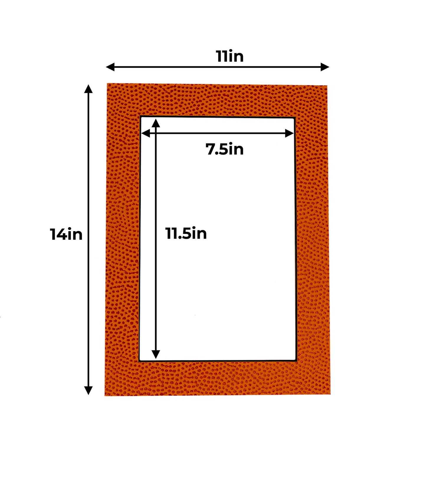 Basketball Texture Precut Acid-Free Matboard Set with Clear Bag & Backing