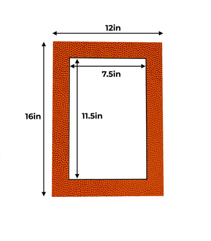 Pack of 10 Basketball Texture Precut Acid-Free Matboard Set with Clear Bags & Backings
